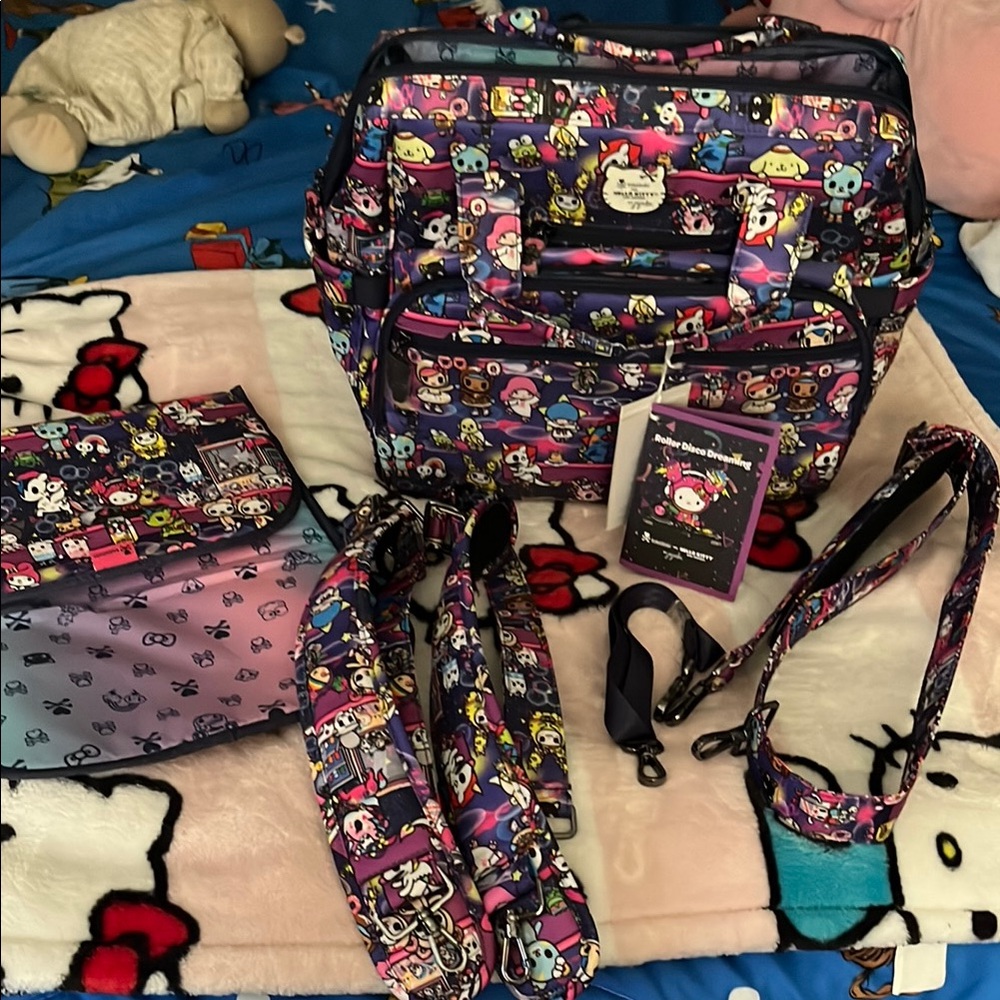 New hello kitty roller disco diaper bag